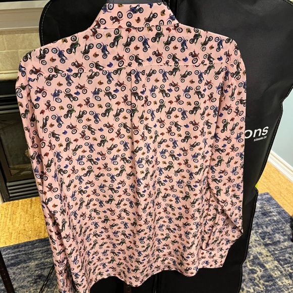 SAINT LAURENT 100% silk moto shirt (size 39) - Picture 7 of 7